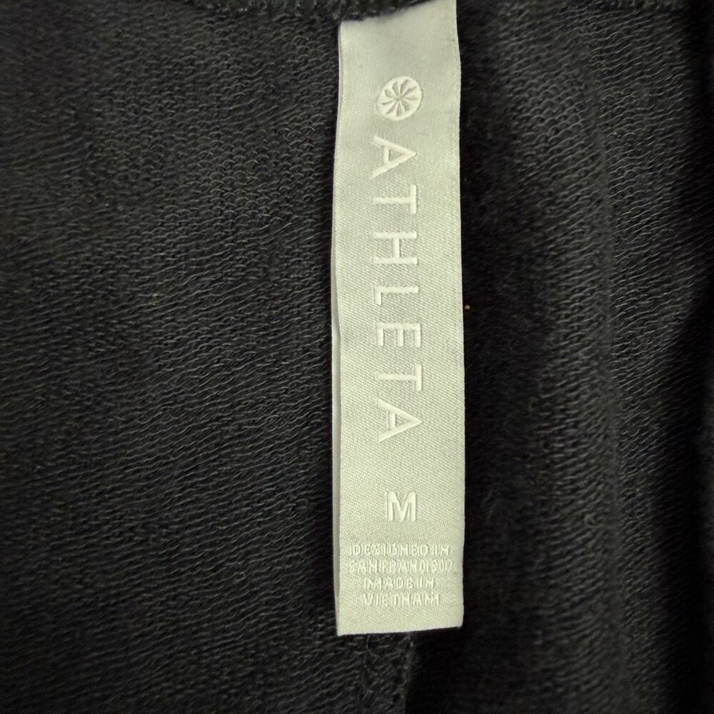 Athleta Womens Medium Black Studio Barre Sweatshirt Dress - Picture 4 of 9